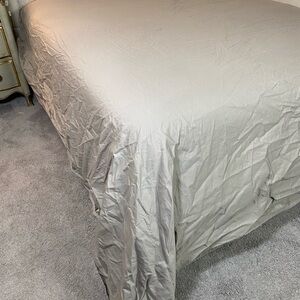 Wamsutta Neutral Queen Flat sheet - Simple Tailored Design taupe beige Queen